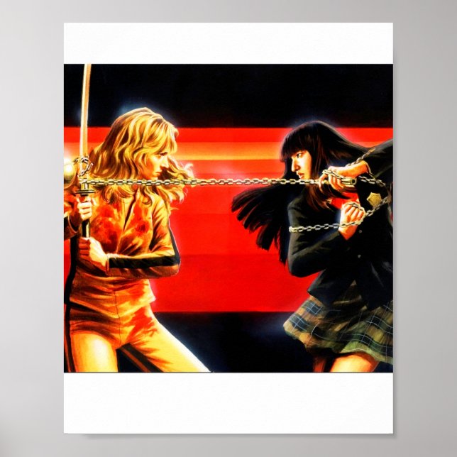 Poster Kill Bill Fhight black mamba Vs Gogo  (Frente)
