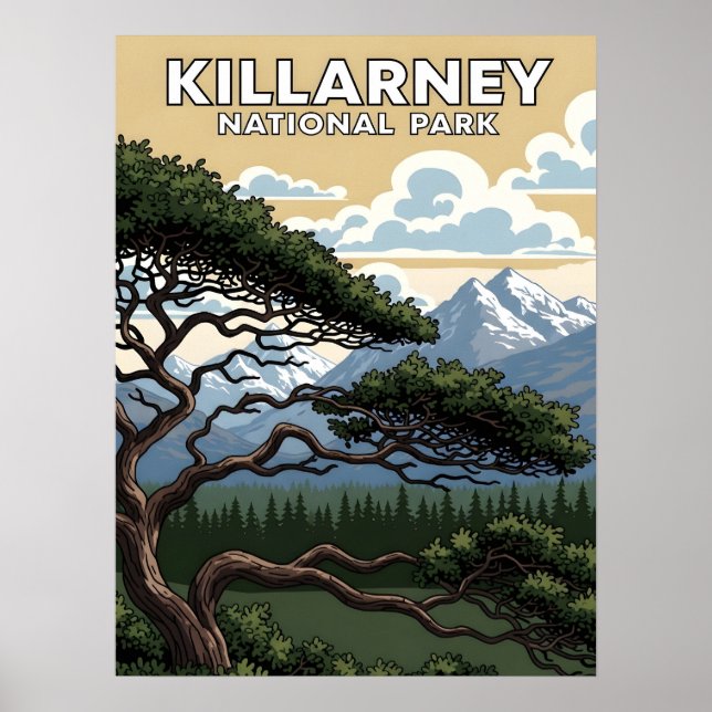 Poster Killarney national park vintage travel (Frente)