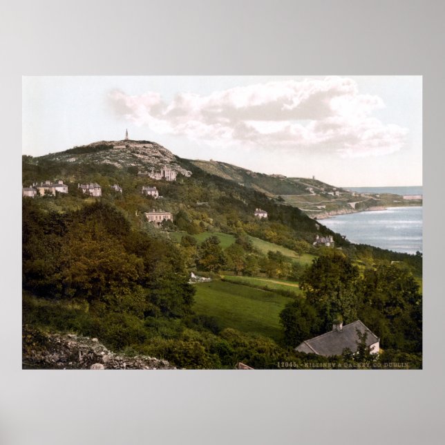 Poster Killiney Hill & Dalkey, Co. Dublin c1905 (Frente)