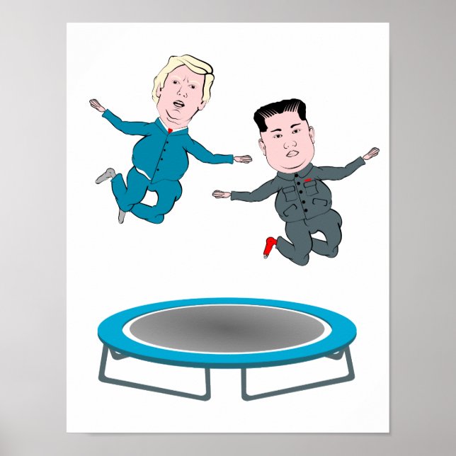 Pôster Kim Jong Un e o Presidente Trump (Frente)
