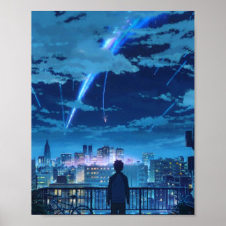 Poster kimi no na era seu nome Taki Stars Balcony