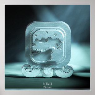 Pôster kimi, Worldbridger. Mayan Kin. Tzolkin. Enlazer