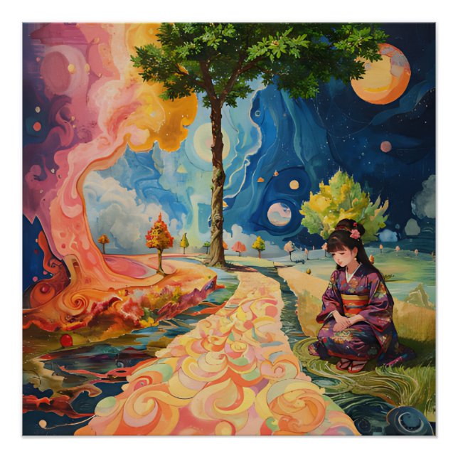 Pôster kimono girl (Frente)