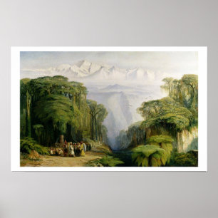 Poster Kinchinjunga de Darjeeling, 1879 (óleo em canvas)