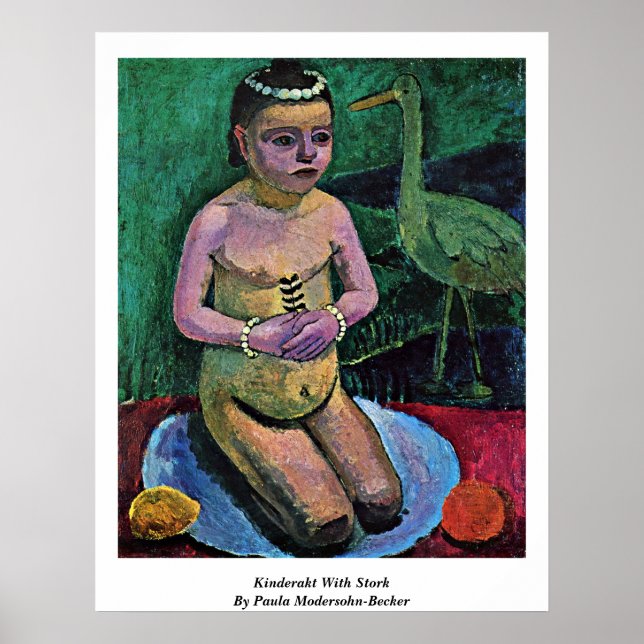Pôster Kinderakt Com Tempestade Por Paula Modersohn-Becke (Frente)