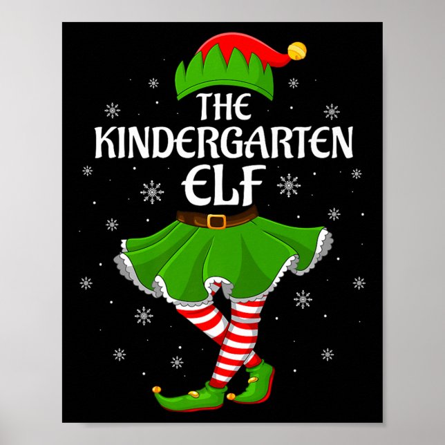 Poster Kindergarten Elf Christmas Family Girls Women Elf  (Frente)