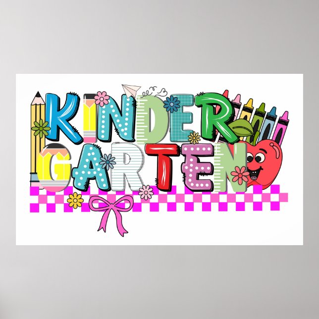 Poster Kindergarten Fun & Learning – Whimsical (Frente)