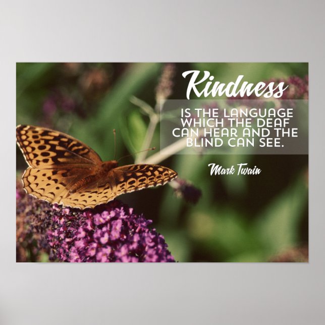 Poster Kindness Is The Language (Frente)