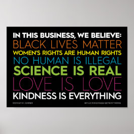 poster #KindnessIsAll "In This Business"