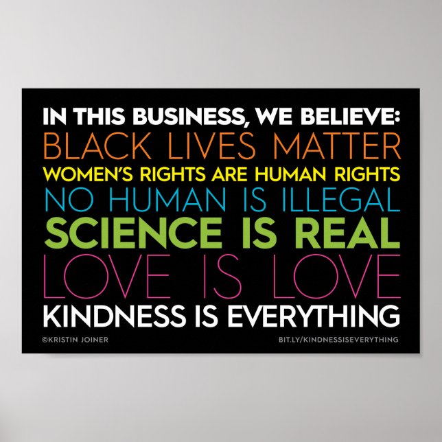 poster #KindnessIsAll "In This Business" (Frente)