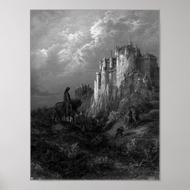 Poster King Arthur e Camelot por Gustave Doré" 1868 (Frente)