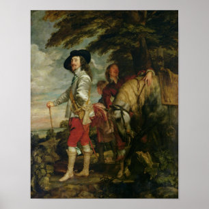 Pôster King Charles I of England out Hunting, c.1635