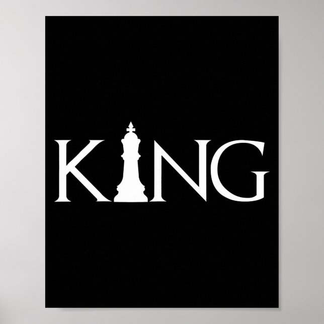 Poster King Chess Piece Halloween Figurume Chess Lover (Frente)