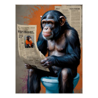 King Chimpanzee em Estilo de Arte Pop vibrante" -
