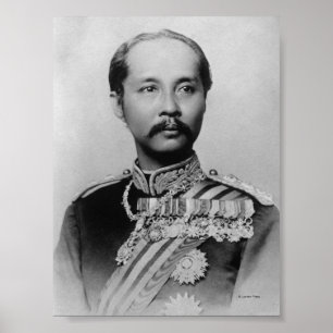 Poster King Chulalongkorn Rama V da Tailândia