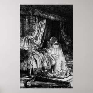 Pôster King David at prayer, 1652