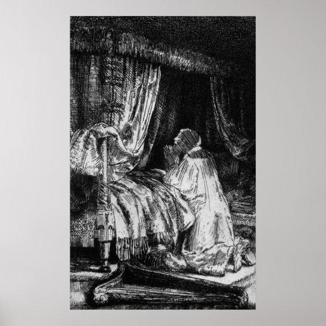 Pôster King David at prayer, 1652 (Frente)