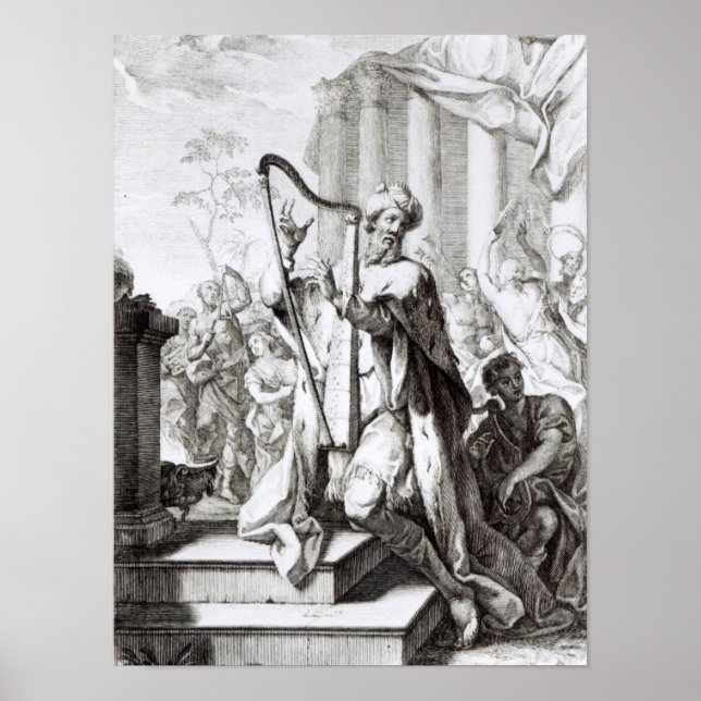 Pôster King David Playing the Lyre (Frente)