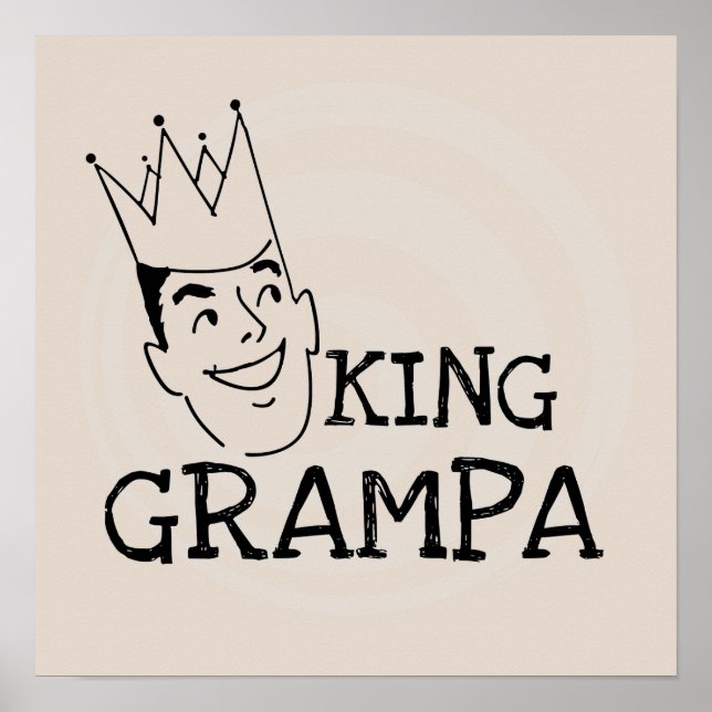 Pôster King Grampa T-shirts e presentes (Frente)