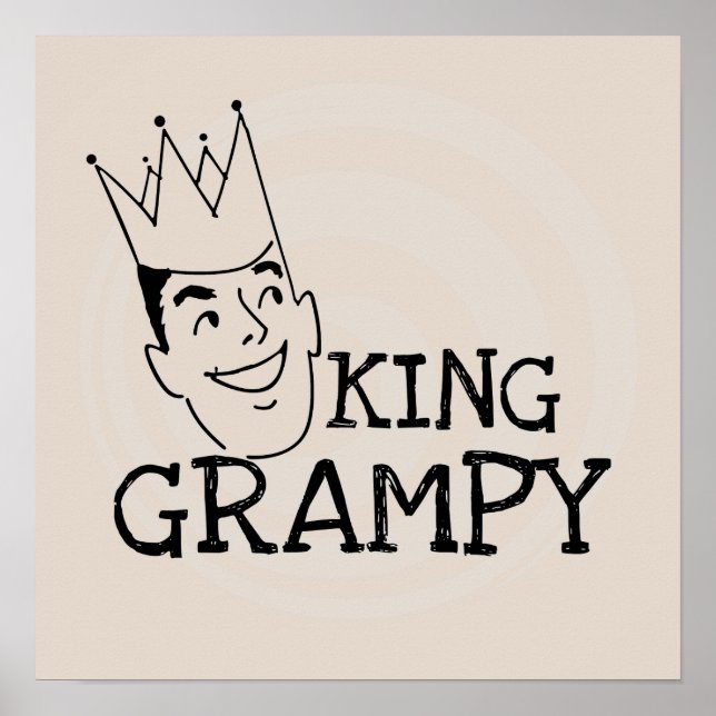 Poster King Grampy Camisetas e presentes (Frente)
