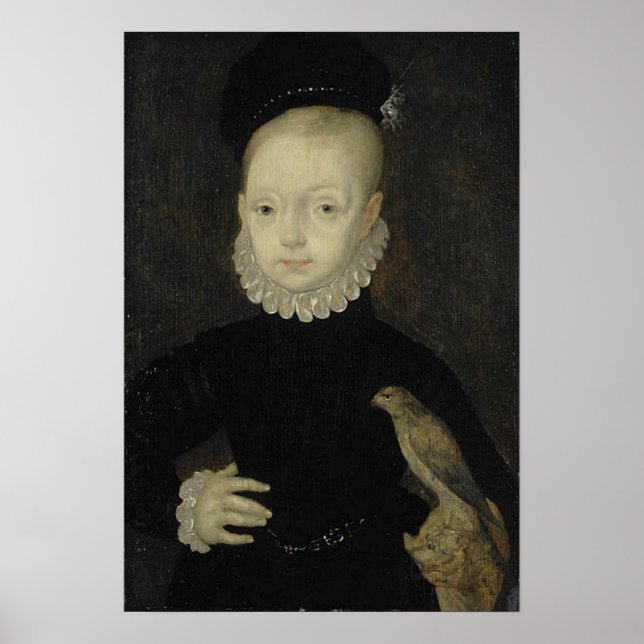 Pôster King James VI com Sparrow Hawk - 1574 (Frente)