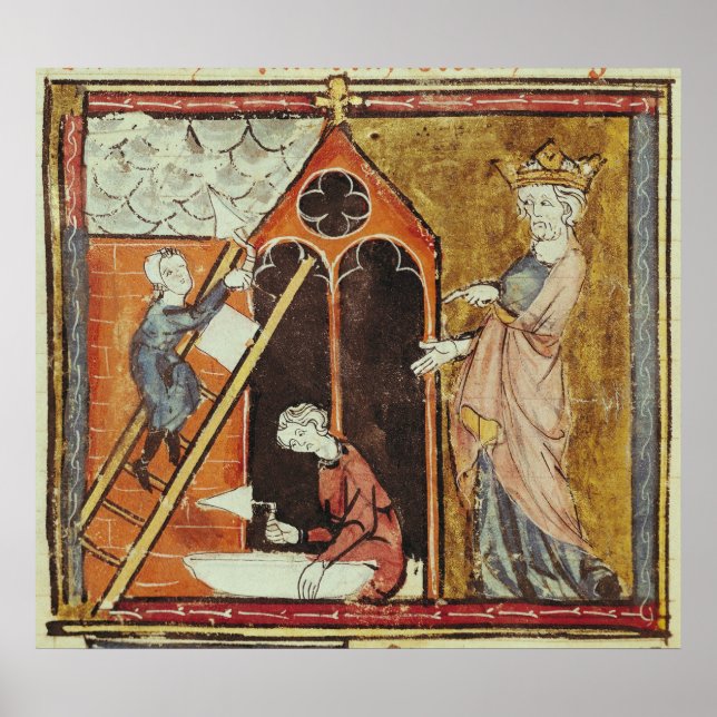 Pôster King Louis VI Assistindo à Construção da (Frente)