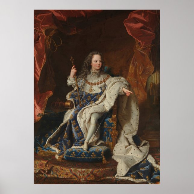 Pôster King Louis XV como uma Criança por Riqaud (Frente)