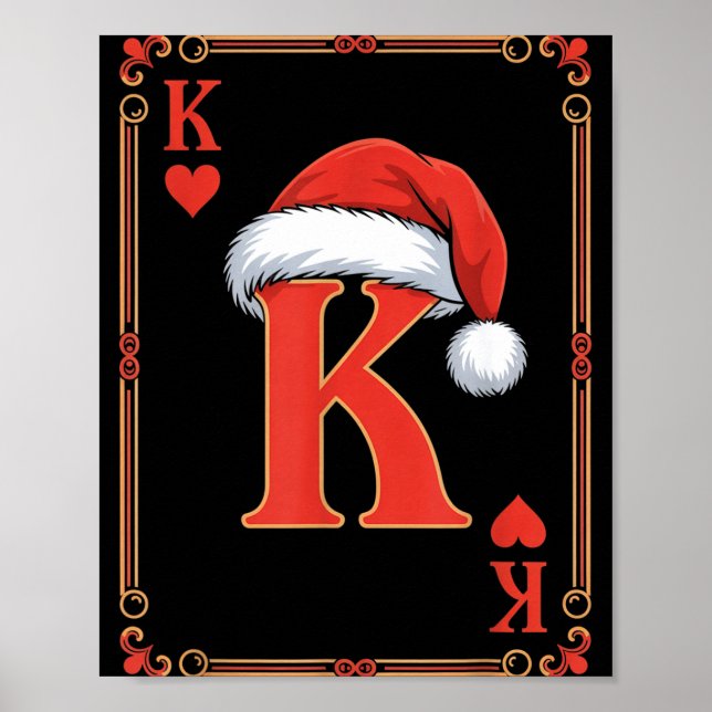 Poster King Of Hearts Christmas Costume Playing Cards Kin (Frente)