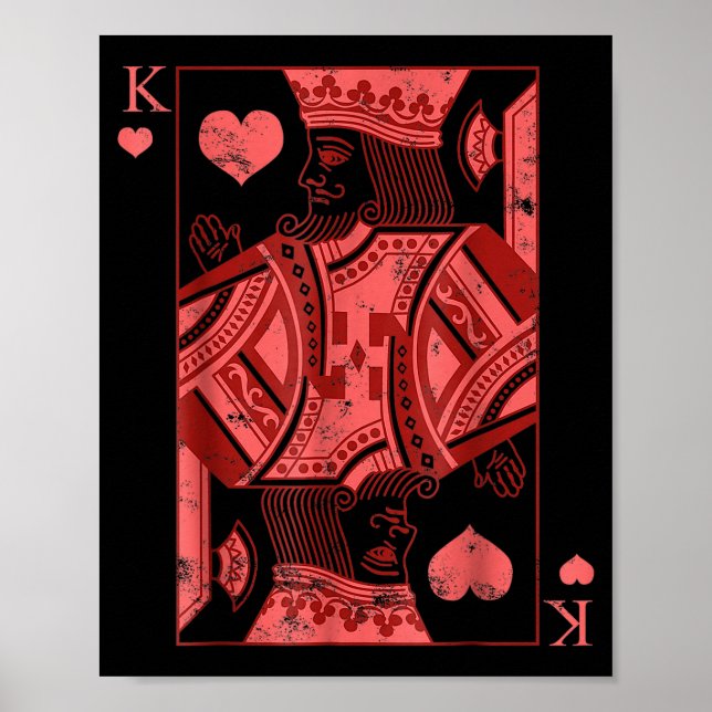 Poster King Of Hearts Valentines Day Cool V-day Couple Ma (Frente)