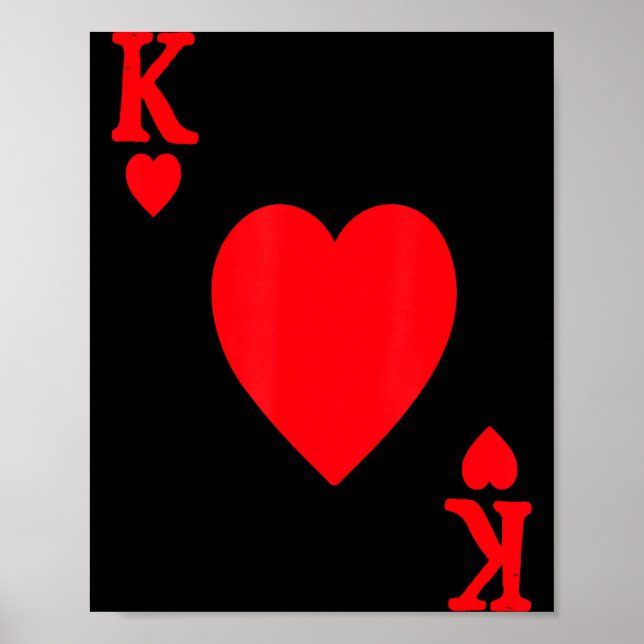 Poster King Of Hearts Valentine's Day Lover Royal Flush F (Frente)