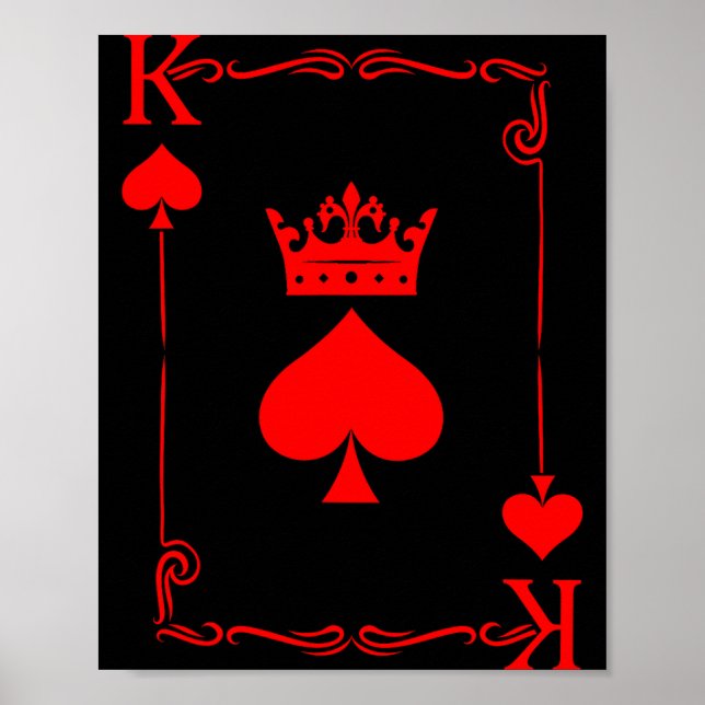 Poster King Of Spade Game Black History Playing Card Men  (Frente)