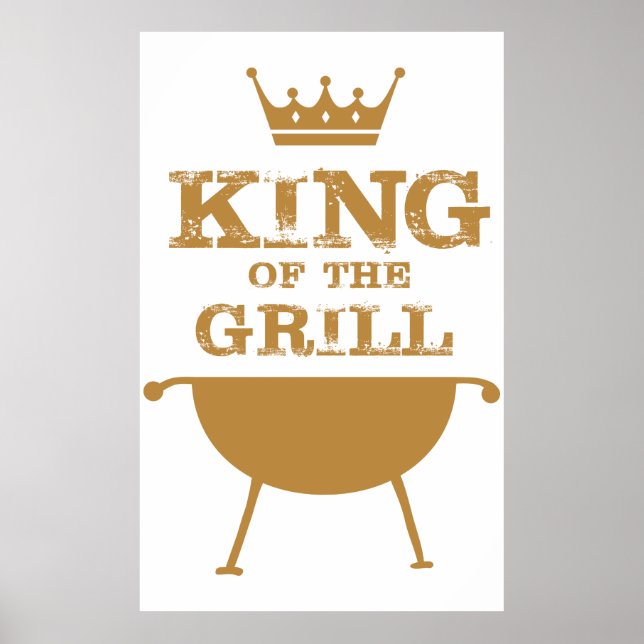 Poster King Of The Grill, Gold (Frente)