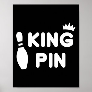 Poster King Pin Boliche Engraçado Casais Cuecas Liga de B