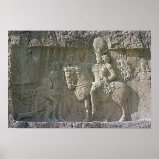 Pôster King Shapur I e Valerian Sassanian (Frente)