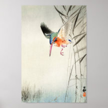 Kingfisher Hunting - Ohara Koson - Vintage Art 8°
