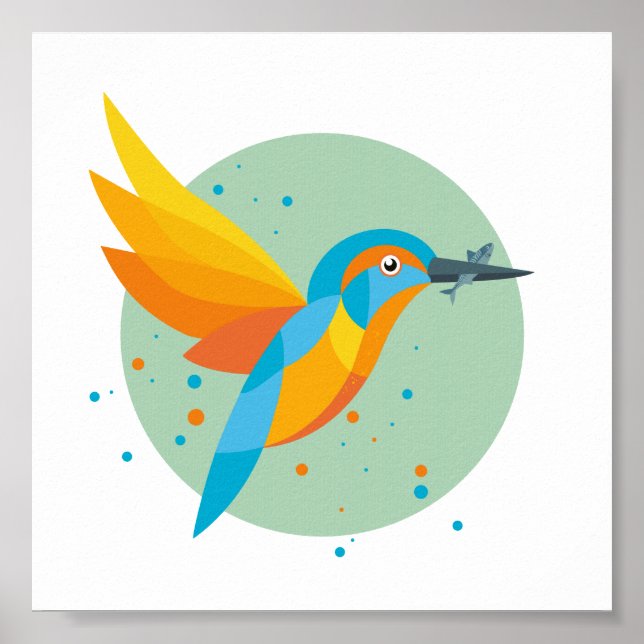 Poster Kingfisher Ilustrado (Frente)