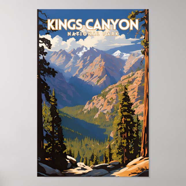 Poster Kings Canyon National Park Viagem PS (Frente)
