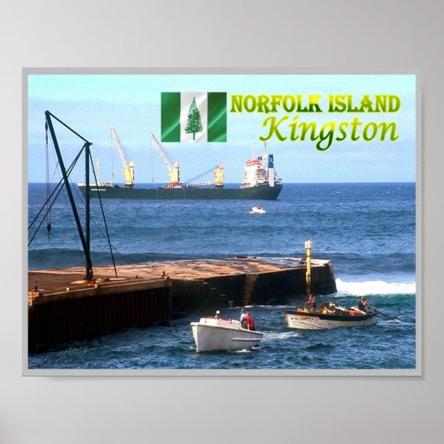 Poster Kingston - Norfolk Island - Sea View - (Frente)