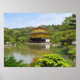 Poster Kinkaku-ji, o Templo do Pavilhão do Ouro, Quioto