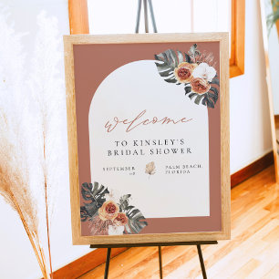Poster KINSLEY Boho Terracotta Cartaz de Boas-Vindas para