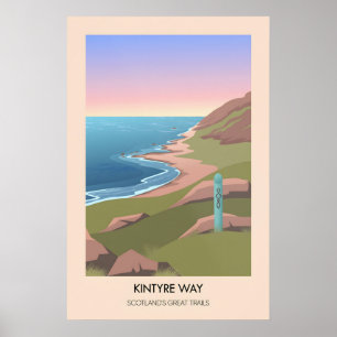 Poster Kintyre Way Scotlands Great Trails Cartaz