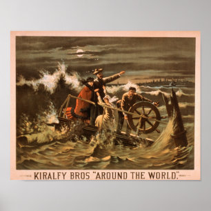 Poster Kiralfy Bros "em todo o mundo" teatro