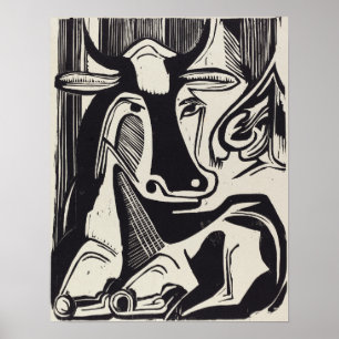 Poster Kirchner - A Grande Vaca Que Deita Em 1929