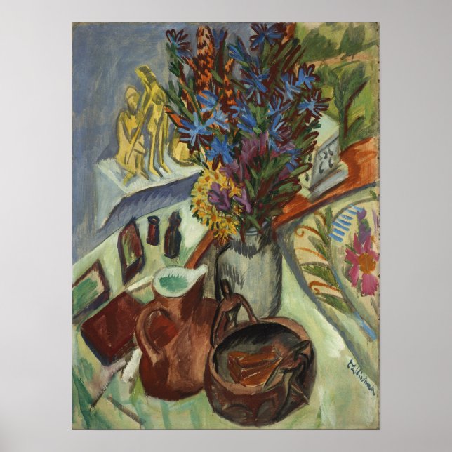 Poster Kirchner - Ainda Vida Com Jug E Bowl Africano (Frente)