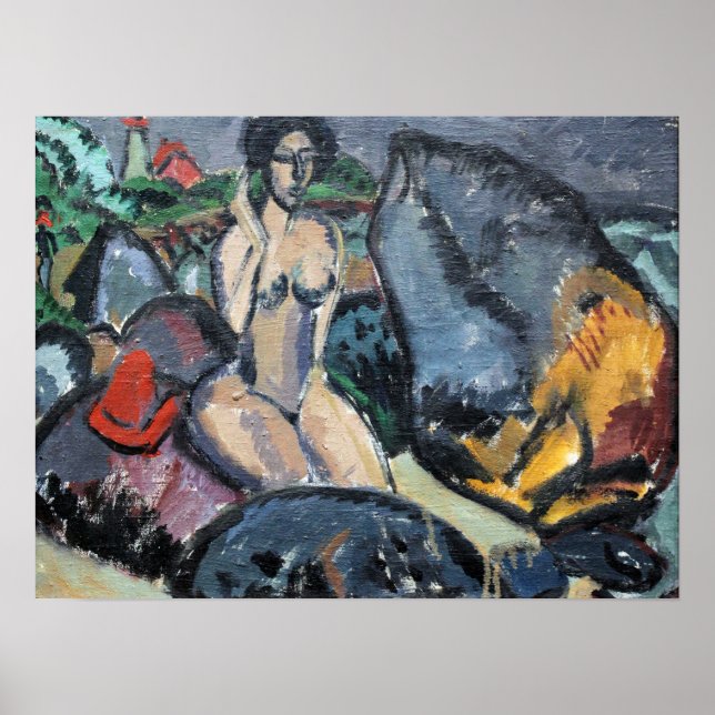 Poster Kirchner - Banhistas Entre Pedras 1912 (Frente)