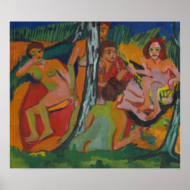 Poster Kirchner - Bathers 1910 (Frente)