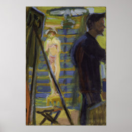 Poster Kirchner - Erich Heckel E Modelo No Studio 1...