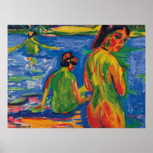 Poster Kirchner - Garota no Fim do Banho no Lago 1909 (Frente)