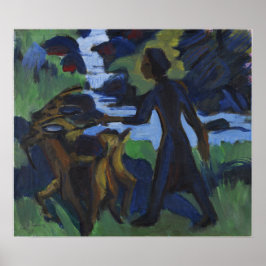 Poster Kirchner - Mulher Com Capim 1938