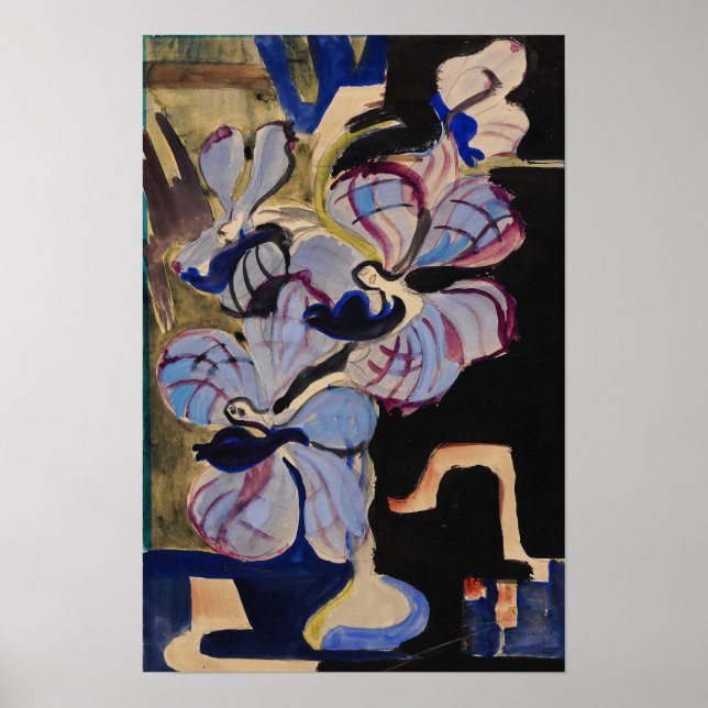 Poster Kirchner - Natureza-Morta Com Orquídeas (Frente)